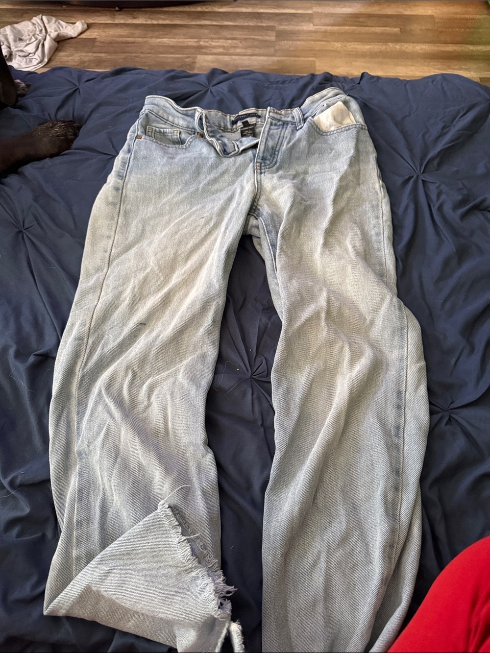 Light Blue womans Straight-Leg Jeans